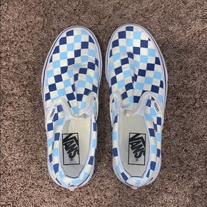 Blue Checkered Vans Women’s Size 7